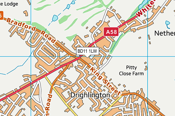 BD11 1LW map - OS VectorMap District (Ordnance Survey)