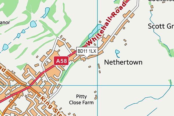 BD11 1LX map - OS VectorMap District (Ordnance Survey) BD11 1LX map - OS VectorMap District (Ordnance Survey)