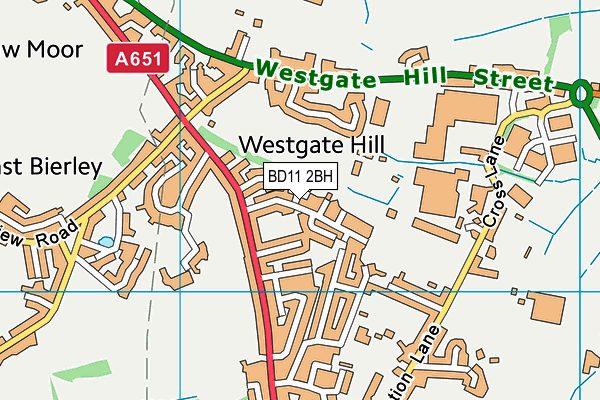 BD11 2BH map - OS VectorMap District (Ordnance Survey) BD11 2BH map - OS VectorMap District (Ordnance Survey)