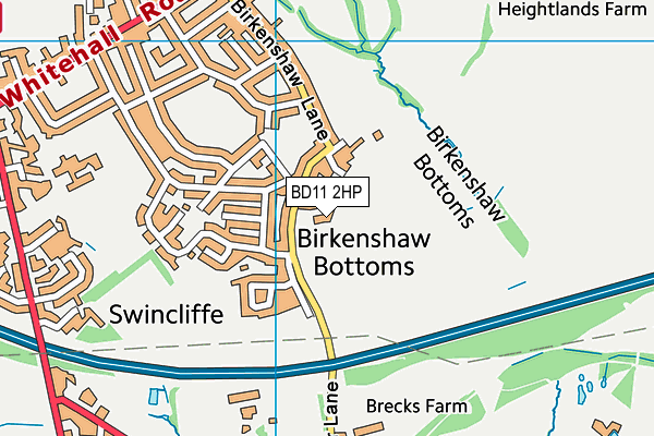 BD11 2HP map - OS VectorMap District (Ordnance Survey) BD11 2HP map - OS VectorMap District (Ordnance Survey)