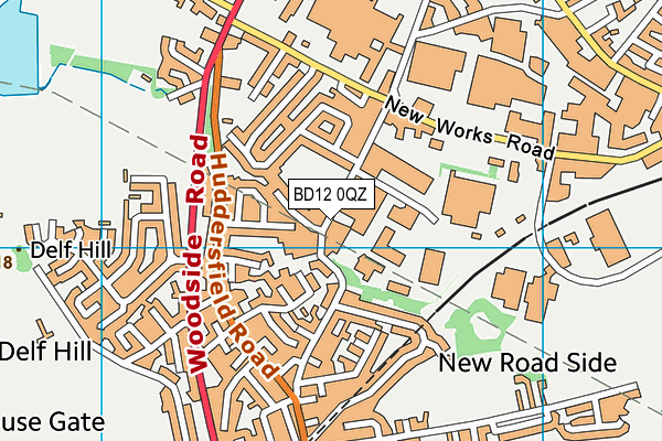 BD12 0QZ map - OS VectorMap District (Ordnance Survey)