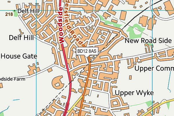 BD12 8AS map - OS VectorMap District (Ordnance Survey) BD12 8AS map - OS VectorMap District (Ordnance Survey)