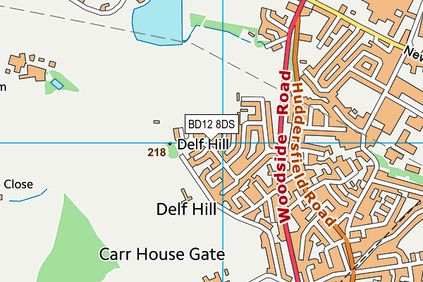 BD12 8DS map - OS VectorMap District (Ordnance Survey) BD12 8DS map - OS VectorMap District (Ordnance Survey)