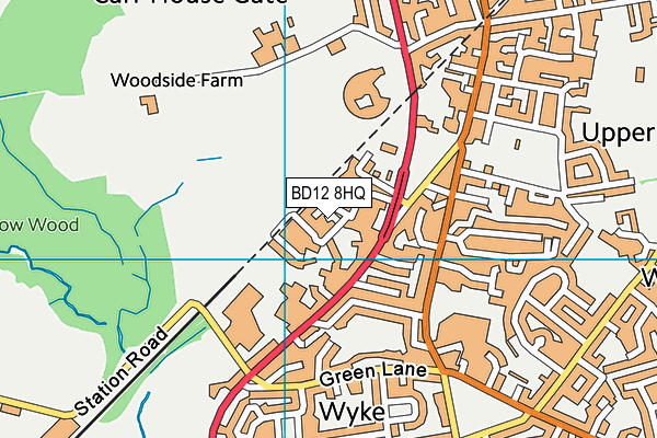 BD12 8HQ map - OS VectorMap District (Ordnance Survey)