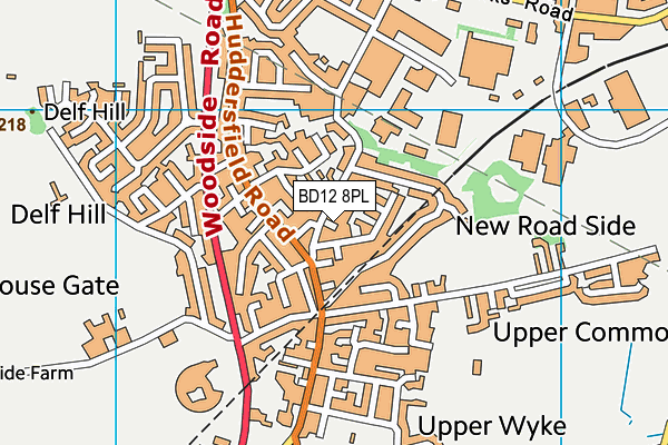 BD12 8PL map - OS VectorMap District (Ordnance Survey) BD12 8PL map - OS VectorMap District (Ordnance Survey)