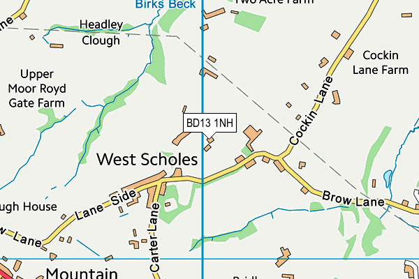 BD13 1NH map - OS VectorMap District (Ordnance Survey) BD13 1NH map - OS VectorMap District (Ordnance Survey)
