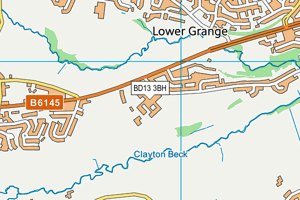 BD13 3BH map - OS VectorMap District (Ordnance Survey) BD13 3BH map - OS VectorMap District (Ordnance Survey)