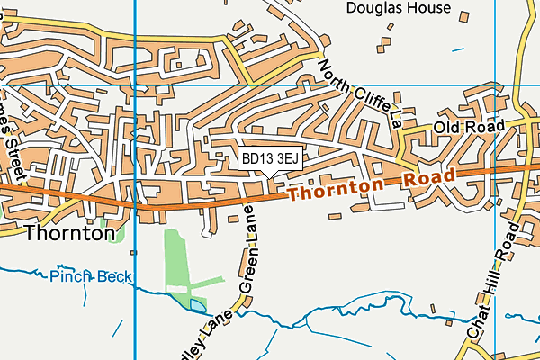 BD13 3EJ map - OS VectorMap District (Ordnance Survey) BD13 3EJ map - OS VectorMap District (Ordnance Survey)