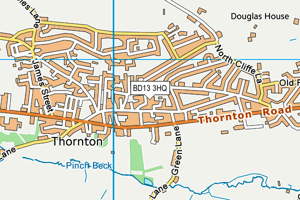 BD13 3HQ map - OS VectorMap District (Ordnance Survey) BD13 3HQ map - OS VectorMap District (Ordnance Survey)