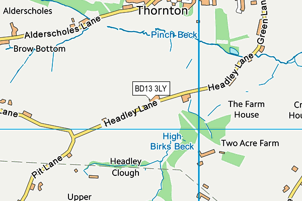 BD13 3LY map - OS VectorMap District (Ordnance Survey) BD13 3LY map - OS VectorMap District (Ordnance Survey)