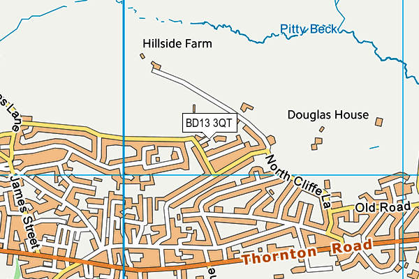BD13 3QT map - OS VectorMap District (Ordnance Survey) BD13 3QT map - OS VectorMap District (Ordnance Survey)