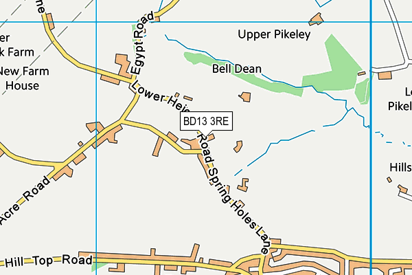 BD13 3RE map - OS VectorMap District (Ordnance Survey) BD13 3RE map - OS VectorMap District (Ordnance Survey)