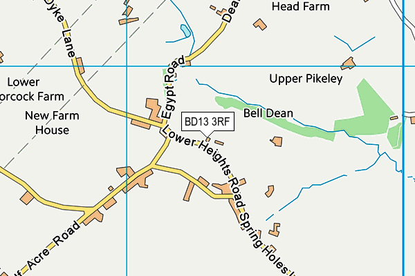 BD13 3RF map - OS VectorMap District (Ordnance Survey) BD13 3RF map - OS VectorMap District (Ordnance Survey)