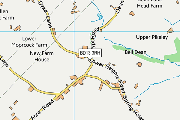 BD13 3RH map - OS VectorMap District (Ordnance Survey) BD13 3RH map - OS VectorMap District (Ordnance Survey)