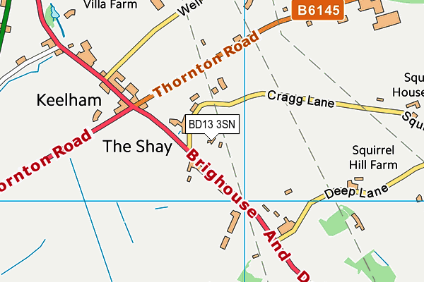 BD13 3SN map - OS VectorMap District (Ordnance Survey) BD13 3SN map - OS VectorMap District (Ordnance Survey)