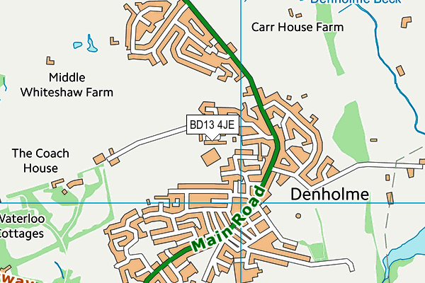 BD13 4JE map - OS VectorMap District (Ordnance Survey) BD13 4JE map - OS VectorMap District (Ordnance Survey)