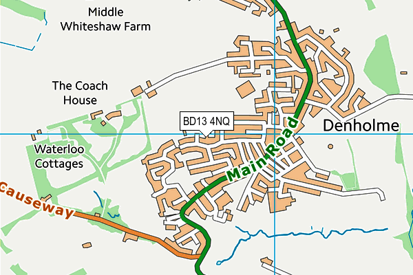 BD13 4NQ map - OS VectorMap District (Ordnance Survey) BD13 4NQ map - OS VectorMap District (Ordnance Survey)