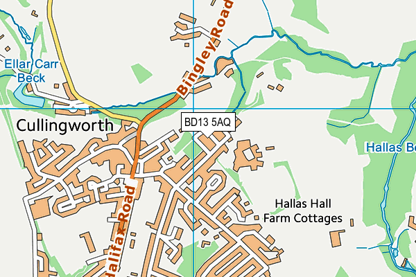 BD13 5AQ map - OS VectorMap District (Ordnance Survey) BD13 5AQ map - OS VectorMap District (Ordnance Survey)