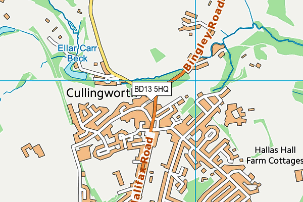 BD13 5HQ map - OS VectorMap District (Ordnance Survey) BD13 5HQ map - OS VectorMap District (Ordnance Survey)