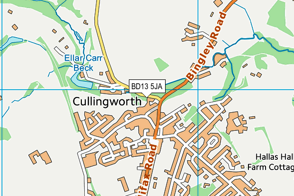 BD13 5JA map - OS VectorMap District (Ordnance Survey) BD13 5JA map - OS VectorMap District (Ordnance Survey)
