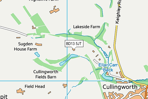 BD13 5JT map - OS VectorMap District (Ordnance Survey) BD13 5JT map - OS VectorMap District (Ordnance Survey)