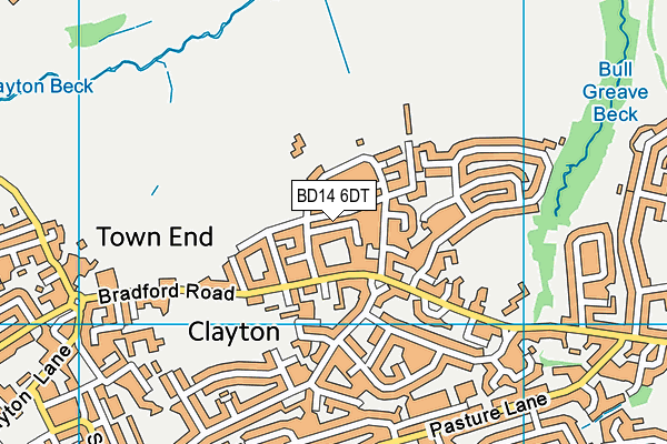 BD14 6DT map - OS VectorMap District (Ordnance Survey) BD14 6DT map - OS VectorMap District (Ordnance Survey)