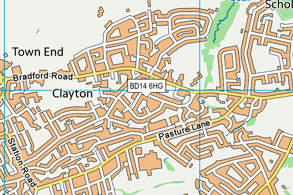BD14 6HG map - OS VectorMap District (Ordnance Survey) BD14 6HG map - OS VectorMap District (Ordnance Survey)