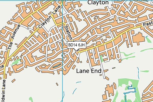 BD14 6JH map - OS VectorMap District (Ordnance Survey)