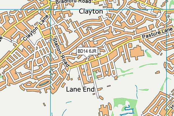 BD14 6JR map - OS VectorMap District (Ordnance Survey)