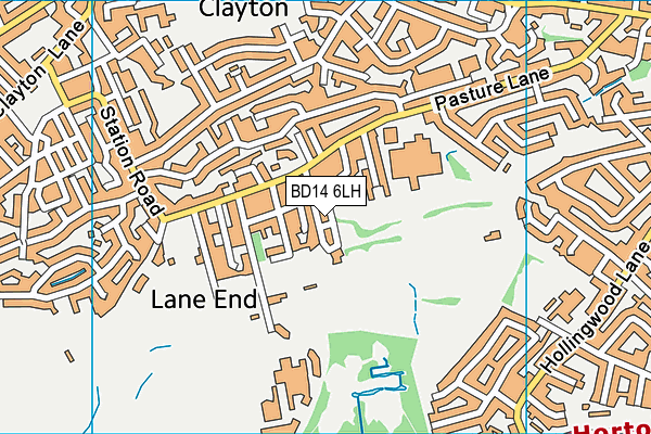 BD14 6LH map - OS VectorMap District (Ordnance Survey) BD14 6LH map - OS VectorMap District (Ordnance Survey)