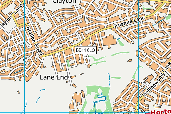 BD14 6LQ map - OS VectorMap District (Ordnance Survey)