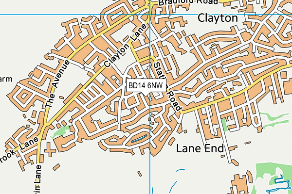 BD14 6NW map - OS VectorMap District (Ordnance Survey) BD14 6NW map - OS VectorMap District (Ordnance Survey)