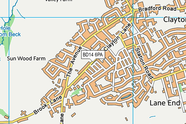 BD14 6PA map - OS VectorMap District (Ordnance Survey) BD14 6PA map - OS VectorMap District (Ordnance Survey)