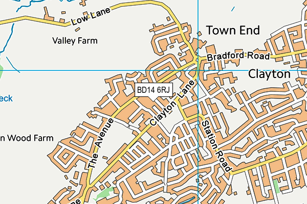 BD14 6RJ map - OS VectorMap District (Ordnance Survey) BD14 6RJ map - OS VectorMap District (Ordnance Survey)