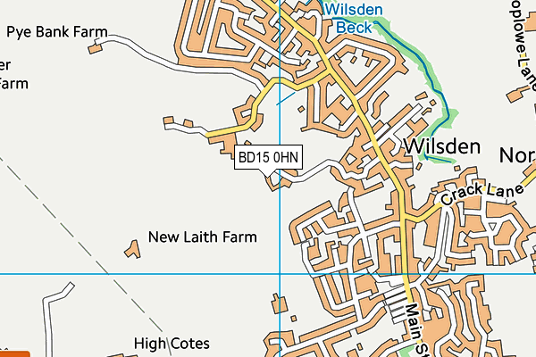 BD15 0HN map - OS VectorMap District (Ordnance Survey)