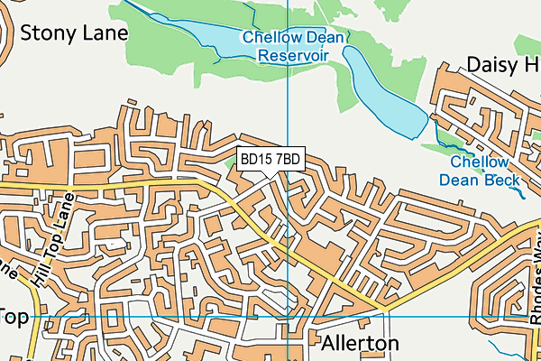 BD15 7BD map - OS VectorMap District (Ordnance Survey) BD15 7BD map - OS VectorMap District (Ordnance Survey)
