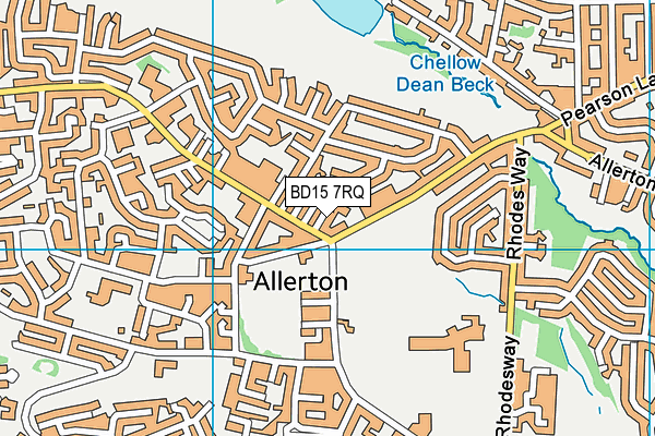 BD15 7RQ map - OS VectorMap District (Ordnance Survey) BD15 7RQ map - OS VectorMap District (Ordnance Survey)