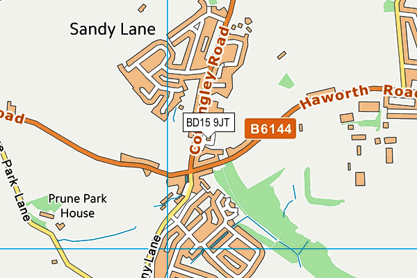 BD15 9JT map - OS VectorMap District (Ordnance Survey) BD15 9JT map - OS VectorMap District (Ordnance Survey)
