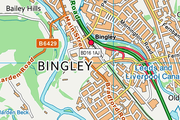 BD16 1AJ map - OS VectorMap District (Ordnance Survey) BD16 1AJ map - OS VectorMap District (Ordnance Survey)
