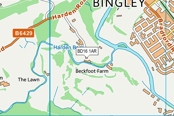 BD16 1AR map - OS VectorMap District (Ordnance Survey) BD16 1AR map - OS VectorMap District (Ordnance Survey)