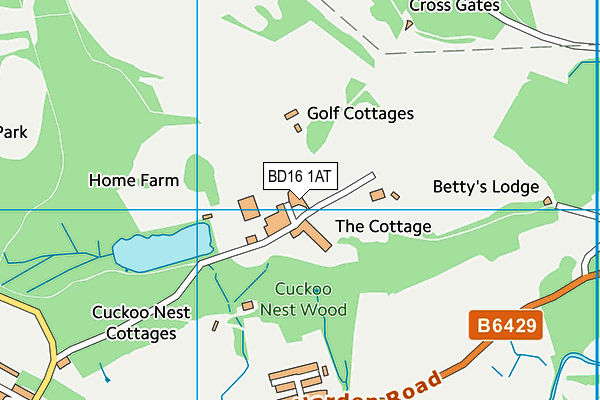 BD16 1AT map - OS VectorMap District (Ordnance Survey) BD16 1AT map - OS VectorMap District (Ordnance Survey)