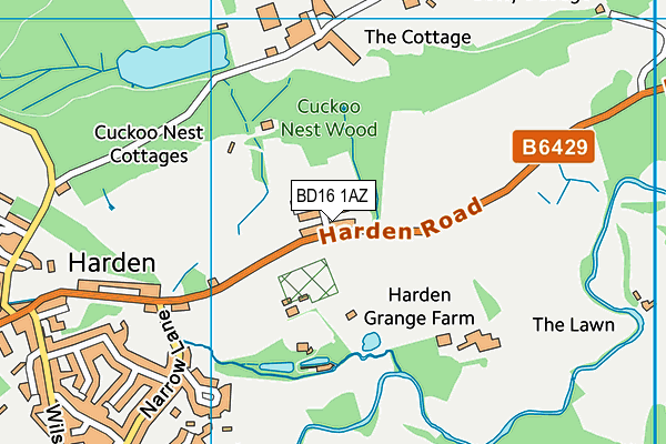 BD16 1AZ map - OS VectorMap District (Ordnance Survey) BD16 1AZ map - OS VectorMap District (Ordnance Survey)