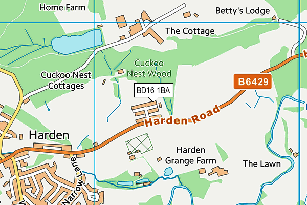 BD16 1BA map - OS VectorMap District (Ordnance Survey) BD16 1BA map - OS VectorMap District (Ordnance Survey)