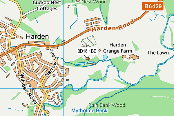 BD16 1BE map - OS VectorMap District (Ordnance Survey) BD16 1BE map - OS VectorMap District (Ordnance Survey)