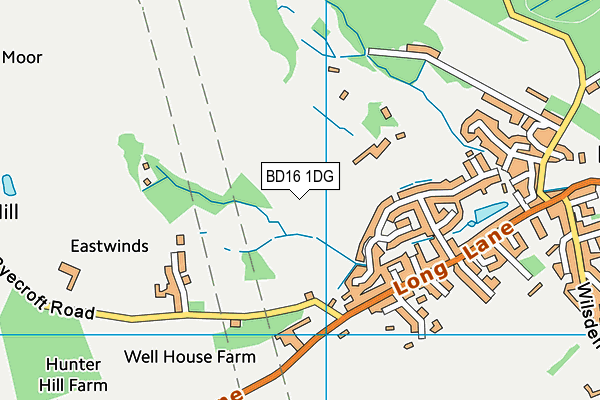 BD16 1DG map - OS VectorMap District (Ordnance Survey) BD16 1DG map - OS VectorMap District (Ordnance Survey)