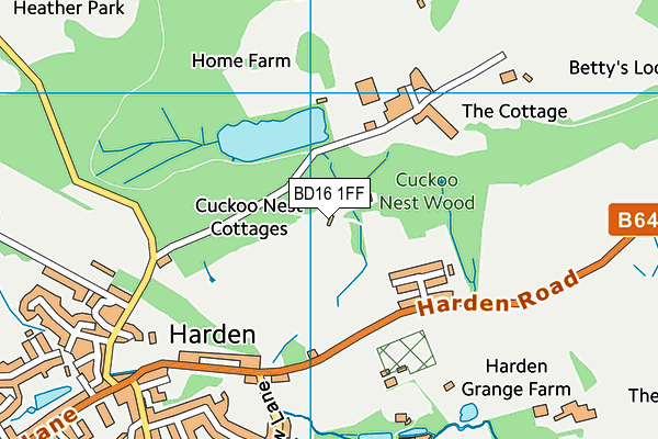 BD16 1FF map - OS VectorMap District (Ordnance Survey) BD16 1FF map - OS VectorMap District (Ordnance Survey)