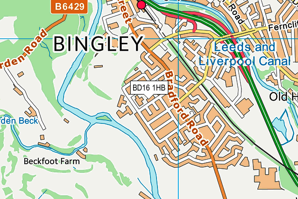 BD16 1HB map - OS VectorMap District (Ordnance Survey) BD16 1HB map - OS VectorMap District (Ordnance Survey)