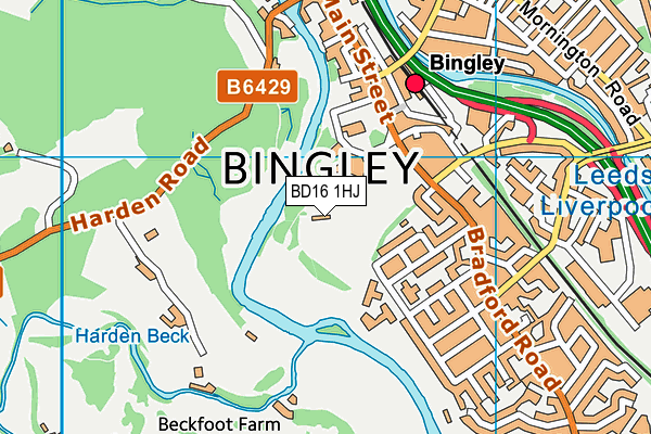 BD16 1HJ map - OS VectorMap District (Ordnance Survey) BD16 1HJ map - OS VectorMap District (Ordnance Survey)