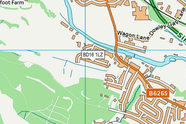 BD16 1LZ map - OS VectorMap District (Ordnance Survey)
