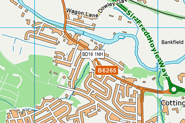 BD16 1NH map - OS VectorMap District (Ordnance Survey) BD16 1NH map - OS VectorMap District (Ordnance Survey)